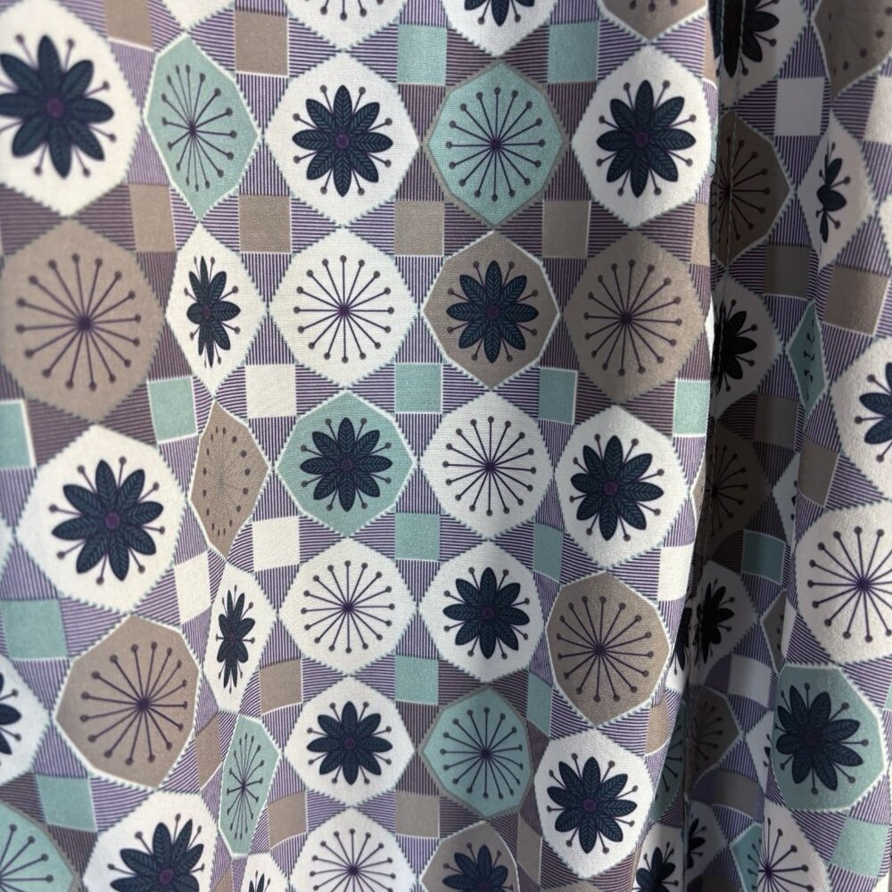 Ascend Rip Tide Athletic Halter Dress Geo/Floral‎ Print Aqua/Purple Size Medium - Picture 5 of 13